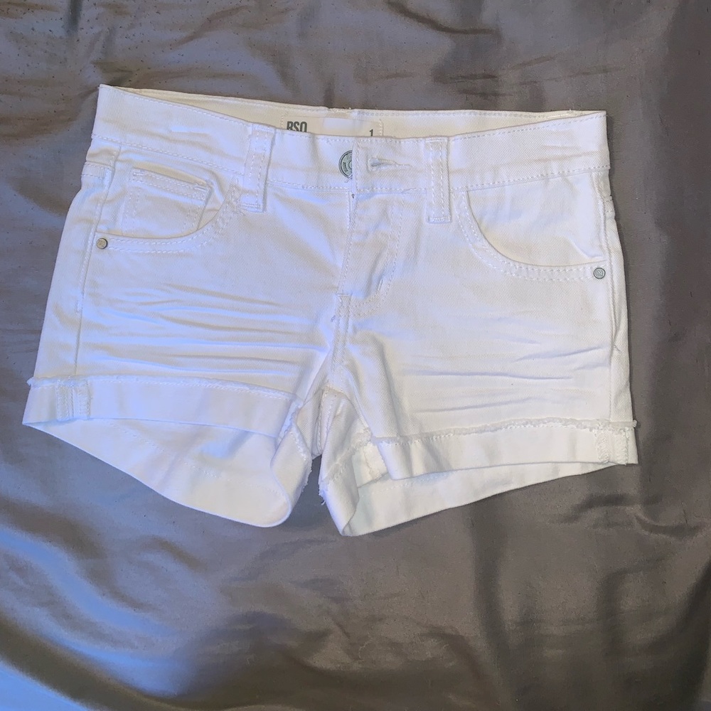White Malibu shorts size 1